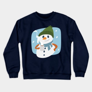 Snowman and Coffee Crewneck Sweatshirt